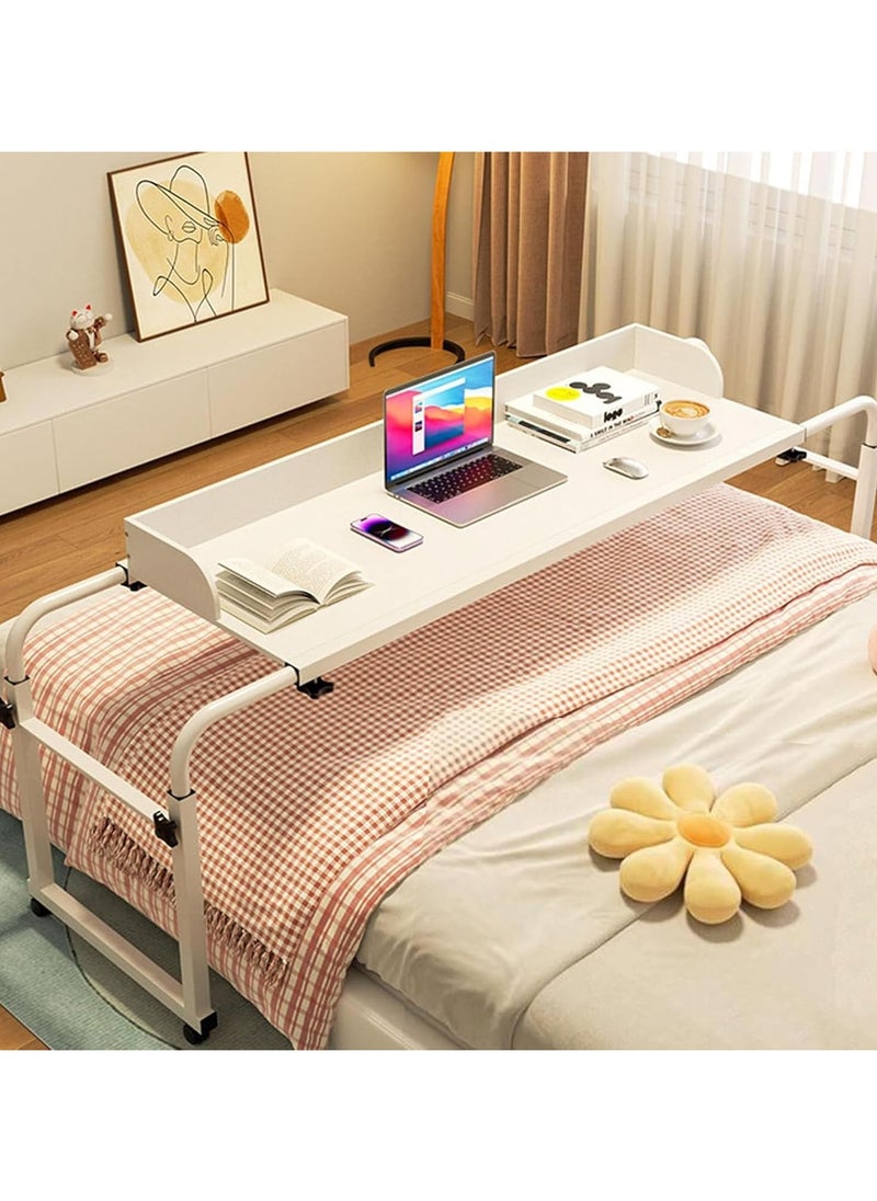 Generic - Overbed Desk Rolling Laptop Stand Over Bed Desk Mobile Overbed Table with Adjustable Length and Height, Crossbed Nursing Table Computer Table - Image 1