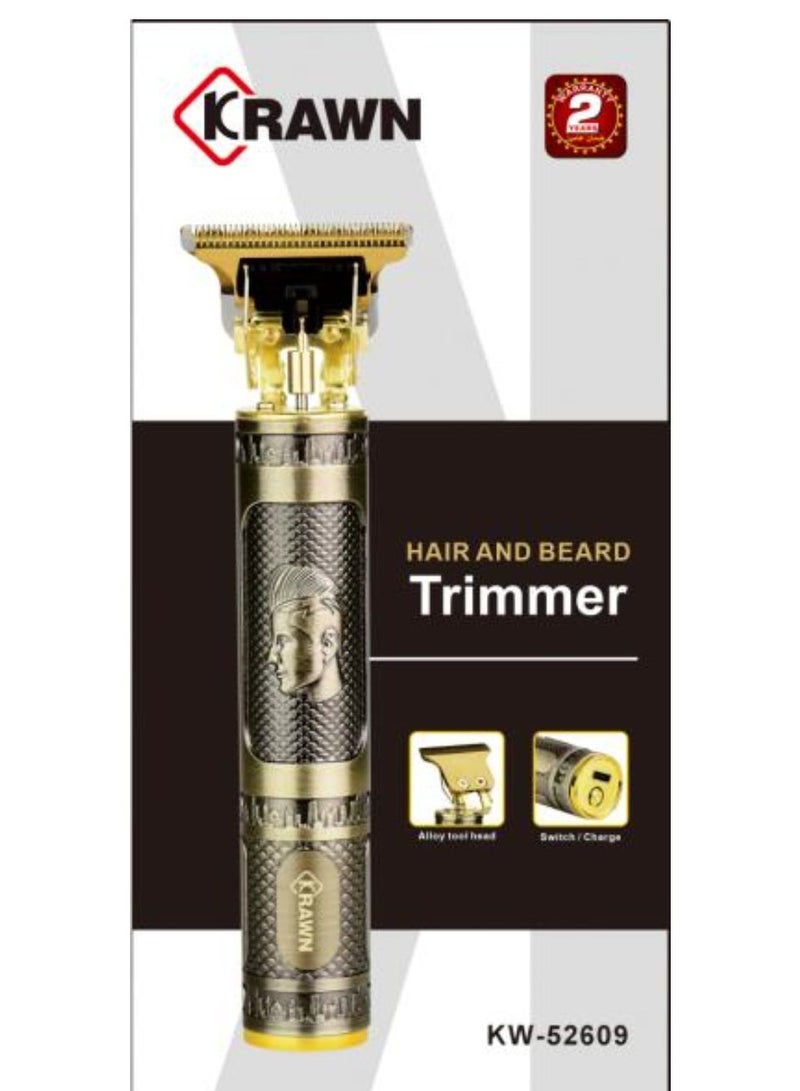 كراون ماكينة حلاقة الشعر الاحترافية للرجال على شكل حرف T من ماكينة حلاقة الشعر الاحترافية بدون فجوات مع ماكينة حلاقة لاسلكية منخفضة الضوضاء قابلة لاعادة الشحن بمنفذ USB - Image 1