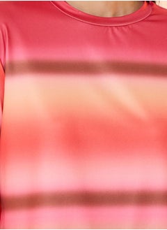 Take Two Ombre Print Round Neck Top & Maxi Skirt Co-Ords  - Image 4