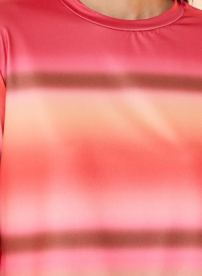 Take Two Ombre Print Round Neck Top & Maxi Skirt Co-Ords  - Image 4