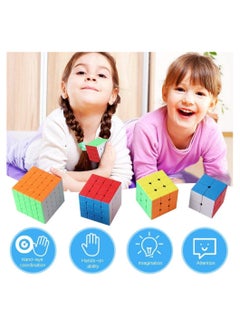 Speed Cube Set, 2x2 3x3 4x4 5x5 Stickerless Speed Cube Bundle- Bright Magic Cube Pack, Smooth Cube Puzzle with Gift Packing Games Toy - pzsku/Z6E40BAEF743049D46988Z/45/_/1707537551/deb4a32e-e4d0-4a68-ac8e-07a282f512cc