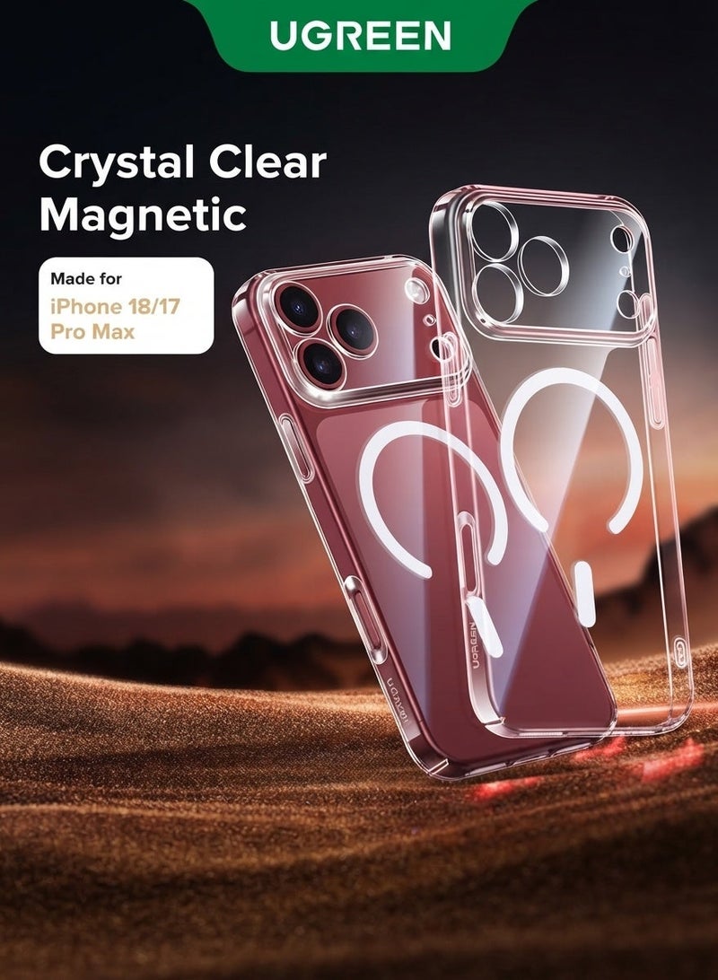Ugreen iPhone 18 Pro Max/17 Pro Max Case Clear, Anti-yellow MagSafe Cover with PC Back, 18 Pro Max Protective Case, Magnetic Compatible, Slim Design, Raised Screen & Camera Edges, 1.2m Drop Resistant clear - Image 1
