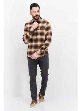 Men Regular Fit Spread Collar Long Sleeve Plaid Casual Shirt, Brown Combo - pzsku/Z6E40C43C44EB704DB64BZ/45/_/1729779315/b0d6721c-66af-4378-b440-c4a0b72837c1