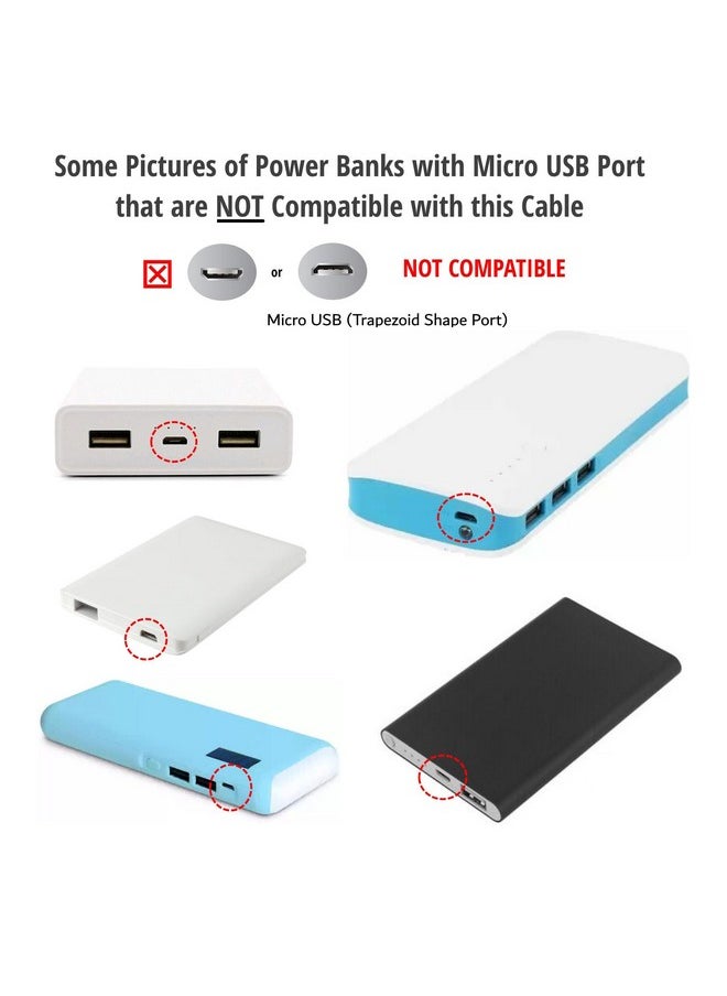اينزا سلك كابل شحن USB C إلى USB C لبنوك الطاقة مصمم لـ iWalk وSpigen PocketBoost وINIU وRAVPower وBONAI وAnker USB-C وبنوك الطاقة الأخرى مع منفذ إدخال USB C  - Image 5