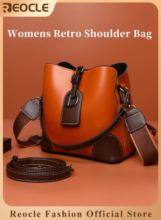 REOCLE Women's Shoulder Handbags Fashion Vegan Leather Crossbody Bag with Adjustable Strap & Large Capacity & Simple Style Shoulder Purse for Ladies - Image 1