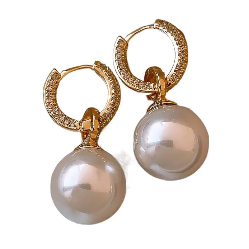 Pearl Earrings with Rhinestone Detail Lightweight Non Pierced Jewelry for Women and Daily Wear - Image 1