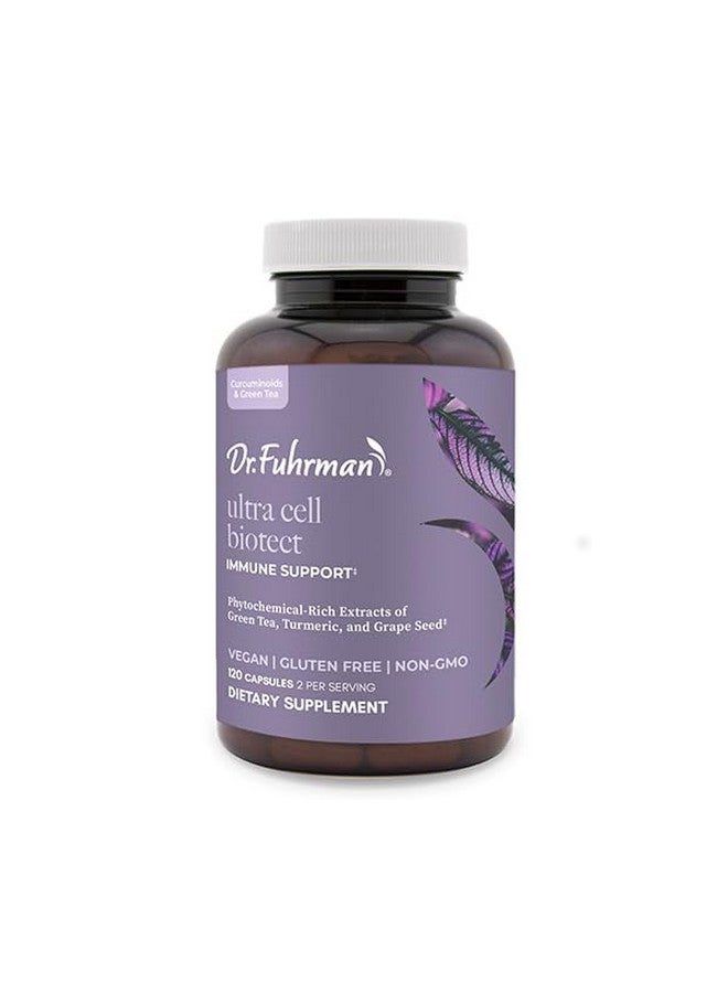 Dr. Fuhrman ألترا سيل بيوتيكت - دعم مضاد للأكسدة قوي مع الكركم العضوي، الكركم الأسود، الشاي الأخضر، الفلفل الأسود، وبذور العنب الأوروبية لصحة مثالية - 120 كبسولة، موصى به من قبل الأطباء - Image 1