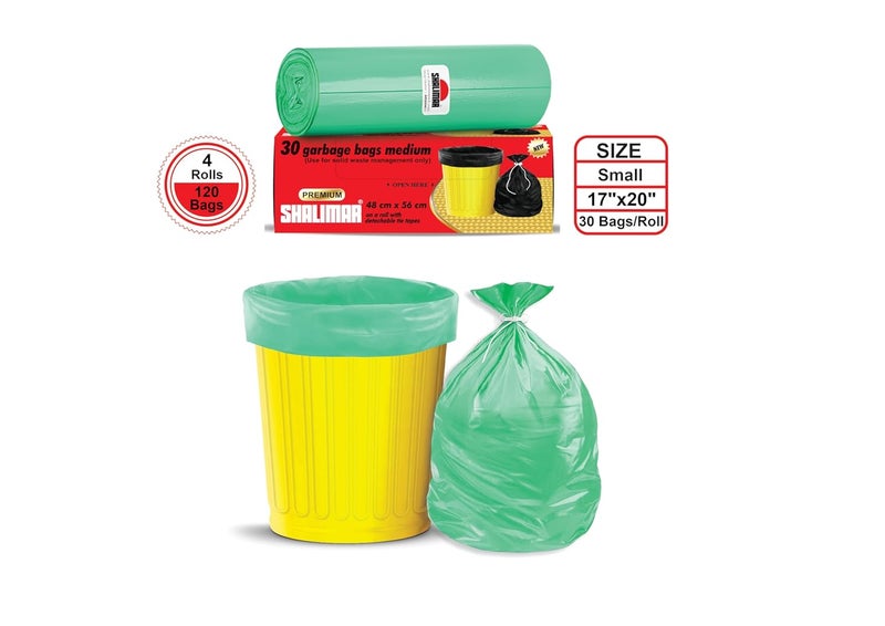 shalimar Shalimar Premium Lavender Fragrance Scented Garbage Bags Medium Size 19x21 Inches120 Bags Pack of 4 Rolls with 30 Bags Each for Dustbin BagTrash Bag Green Perforated Box for Easy Dispensing  - Image 4
