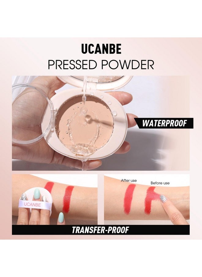 Ucanbe - UCANBE 2-in-1 Pressed Face Powder & Foundation Makeup, Matte Oil Control Flawless Setting Powder, Korean Makeup,Waterproof Long Lasting Finishing Powder (Fair) - Image 1
