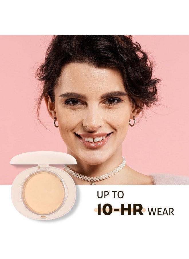 Ucanbe - UCANBE 2-in-1 Pressed Face Powder & Foundation Makeup, Matte Oil Control Flawless Setting Powder, Korean Makeup,Waterproof Long Lasting Finishing Powder (Fair) - Image 1