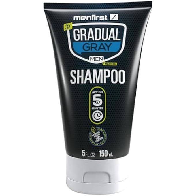 MENFIRST GRADUAL GREY 3 IN 1 GREY REDUCING SHAMPOO FOR MEN - CLEANS, CONDITIONS AND GRADUALLY REDUCES GREY HAIR - WORKS IN LESS THAN 3 MINUTES PER APPLICATION - Image 2