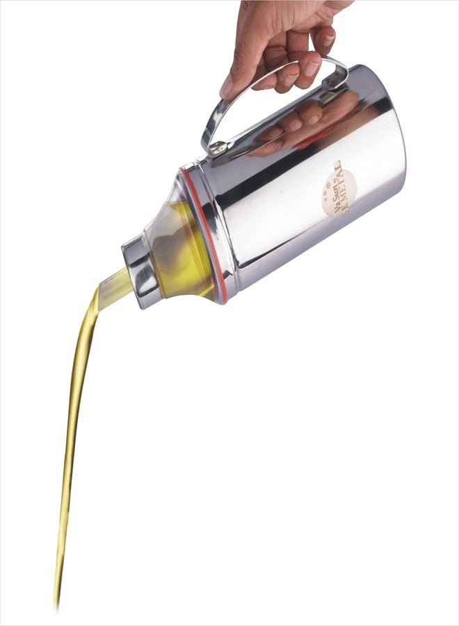 Va Sun Stainless Steel Oil Pourer/ Oil Dispenser with Handle (500 ml), Set of 1 - Image 3