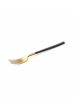 Life Smile 12pcs Cutlery Set, 18/10 Stainless Steel, Flatware Set, 12pcs Dinner Fork, Shiny Gold Head & Black Handle, for Home Kitchen, Mirror Polished  - Image 3