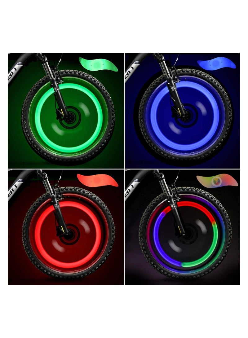 SYOSI 4 Pack Bike Spoke Lights LED Wheel Lights Keep Safe Decorations - Image 1