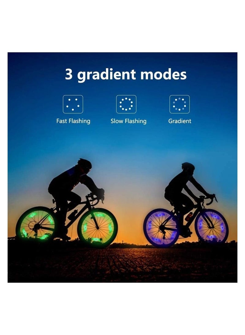 SYOSI 4 Pack Bike Spoke Lights LED Wheel Lights Keep Safe Decorations - Image 5