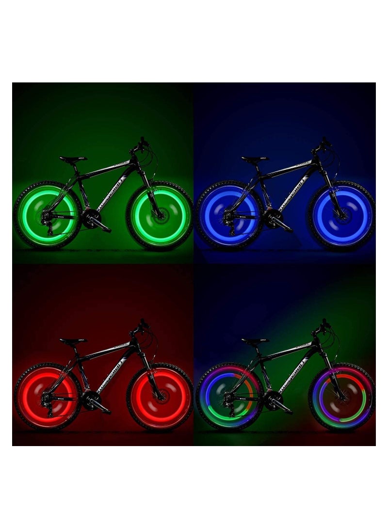 SYOSI 4 Pack Bike Spoke Lights LED Wheel Lights Keep Safe Decorations - Image 4