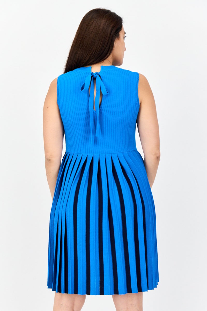 ESPRIT فستان ميني كاجوال بليسيه للنساء، أزرق - Image 2