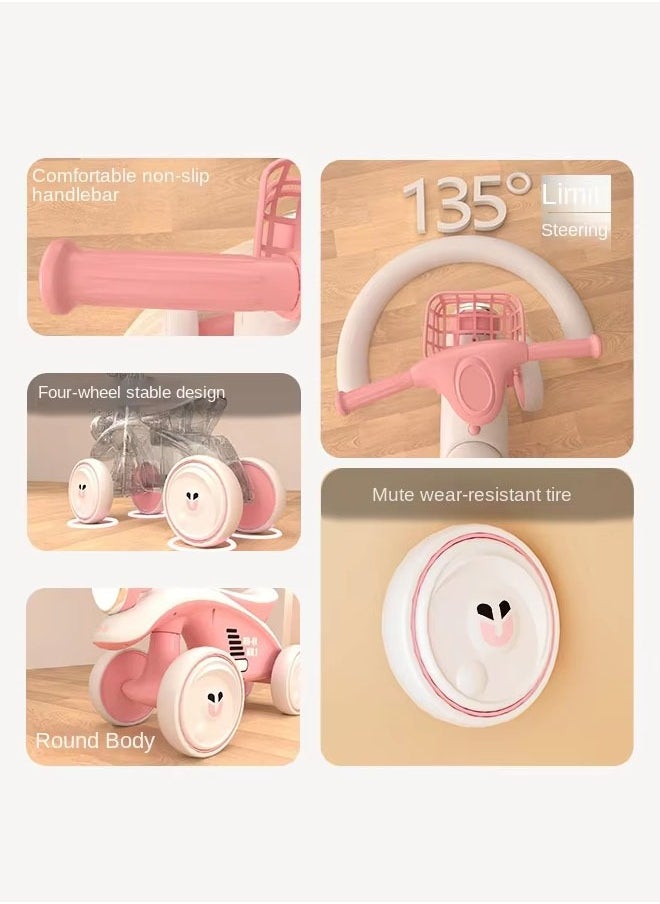 Children's Balance Bike for  1-6 Years Old Boys And Girls Baby Scooter/Balance Car Pedal-Less Bike Multi-Functional One Car Dual-Use.4 Silent Wheels.  Children's  First Ride On Toys,  Birthday Gifts.