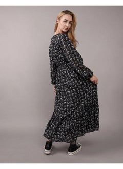 American Eagle AE Long-Sleeve Button-Up Midi Dress  - Image 2