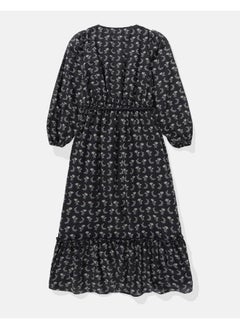 American Eagle AE Long-Sleeve Button-Up Midi Dress  - Image 4