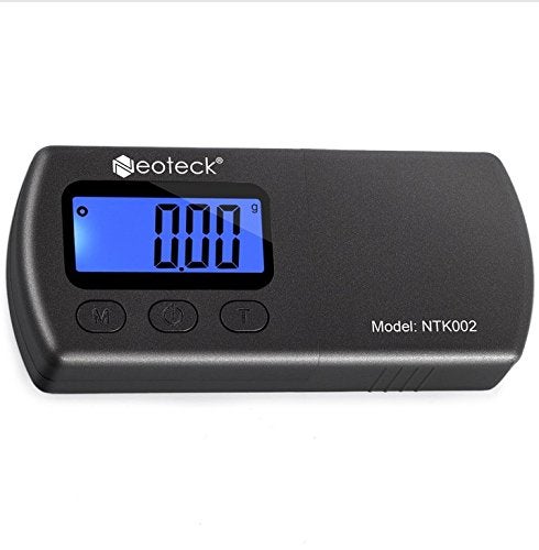 Neoteck مقياس قوة إبرة القرص الدوار الرقمي المحسن من نيوتك 0.01g/5.00g مع إضاءة خلفية LCD برتقالية ووزن 5g لخرطوشة الفونو ذي الذراع المتحرك - Image 4