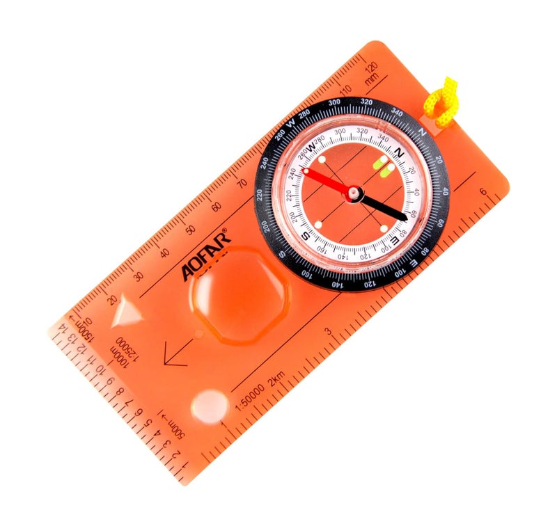 AOFAR Orienteering Compass AF-5C for Hiking, Boy Scout Compass for Kids - Professional Field Compass for Map Reading,Navigation and Survival Lightweight - Mini Camping Compass - Image 1