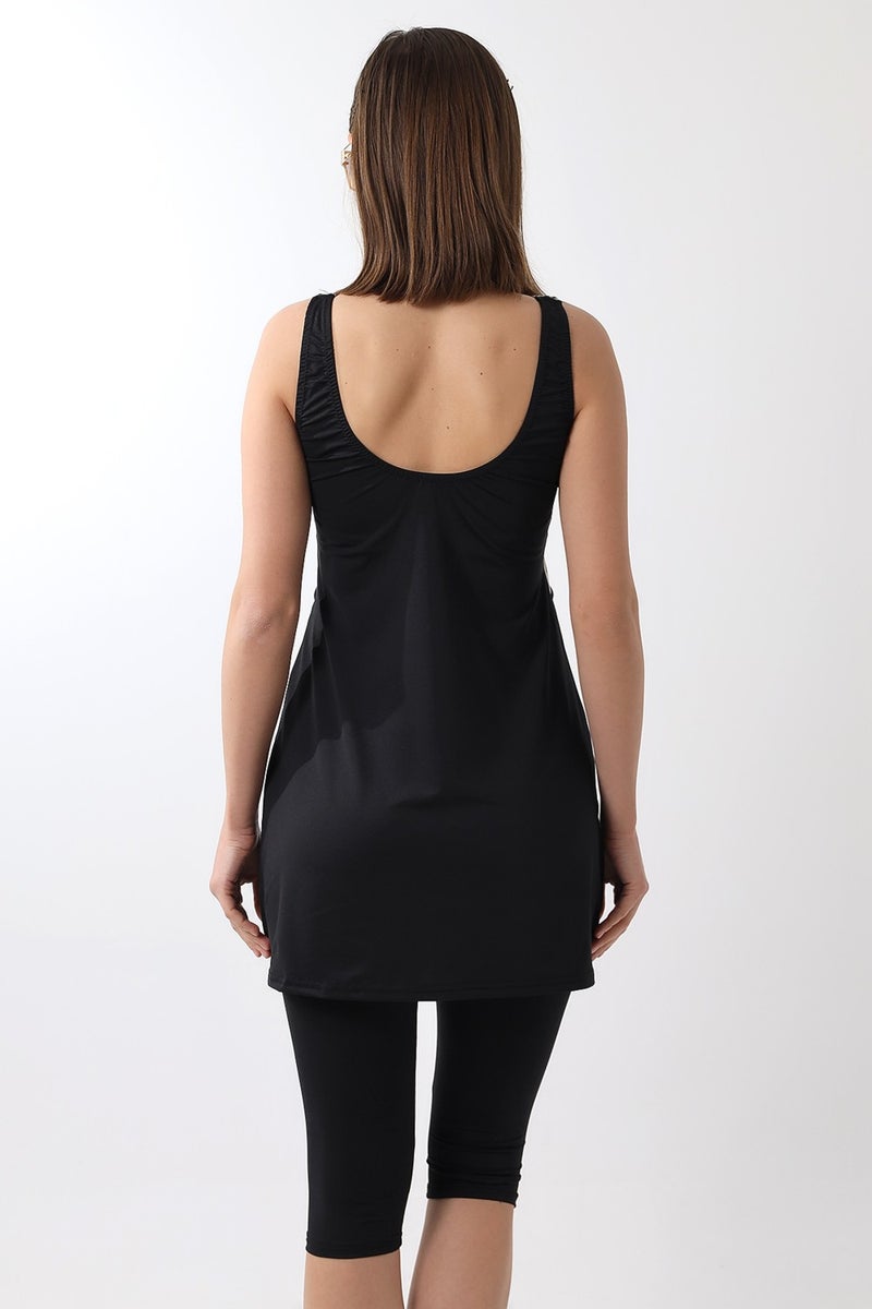 Aykum , Tights Dressed Patterned Swimsuit with Intermediate Bias - Image 5