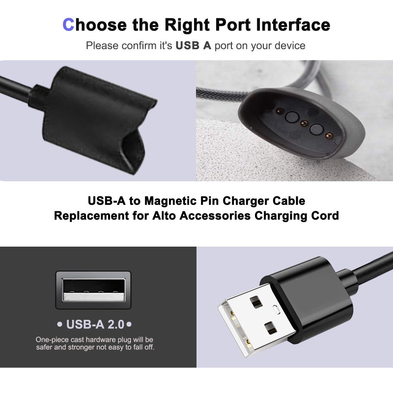 QKCOK شاحن حائط مغناطيسي USB QKCOK مناسب لملحقات كابل الشحن Alto موصل USB 2.0 متوافق مع VUSE Alto - Image 2