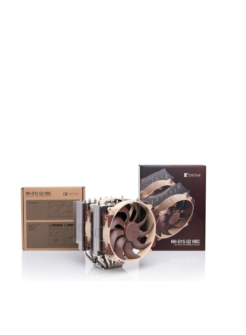 Noctua NH-D15 G2 HBC, Dual Tower CPU Cooler, Specialised High Base Convexity Version for Intel LGA1700 (Brown) - Image 4