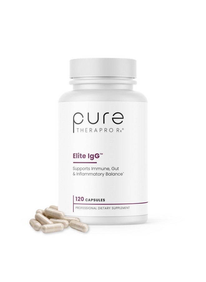 Pure Therapro Rx Elite IgG Immunoglobulin Supplement, 120 Caps - Gut Health & Immune Support, 1100 mg IgG, IGA & IgM, Sunflower Lecithin | Dairy & Gluten Free Colostrum Supplement Alternative - Image 1