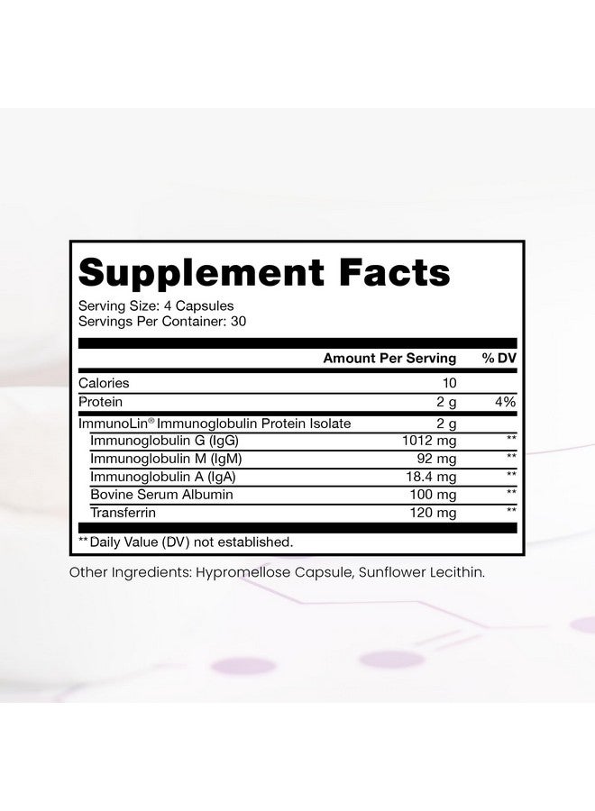 Pure Therapro Rx Elite IgG Immunoglobulin Supplement, 120 Caps - Gut Health & Immune Support, 1100 mg IgG, IGA & IgM, Sunflower Lecithin | Dairy & Gluten Free Colostrum Supplement Alternative - Image 2