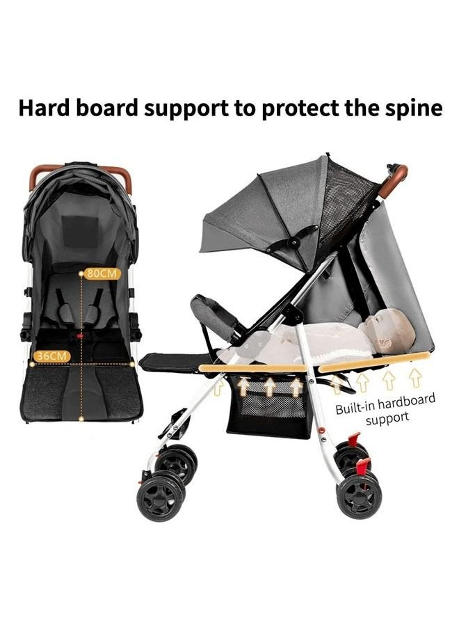 hibobi Baby Single Stroller Light Folding Sitting Reclining for Infant Little Girls Boys 3-36 Months  - Image 5