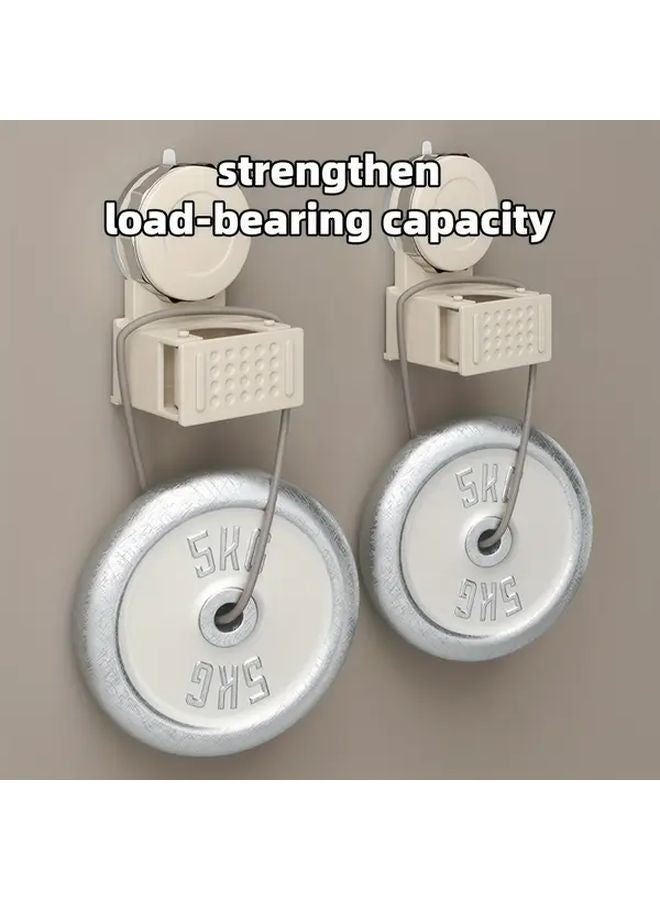 Gun Gray Wall Mounted Mop Broom Holder With 2 Suction Cups Space Saving Bathroom Storage - Image 5