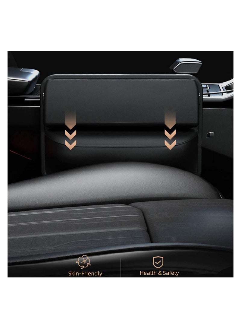 SYOSI Car Seat Gap Storage, Leather Car Accessories for Front Seat Premium Car Essential Storages, Adjustable Console Car Organizers Between Seats for Phones, Glasses, Keys, Cards - Image 5