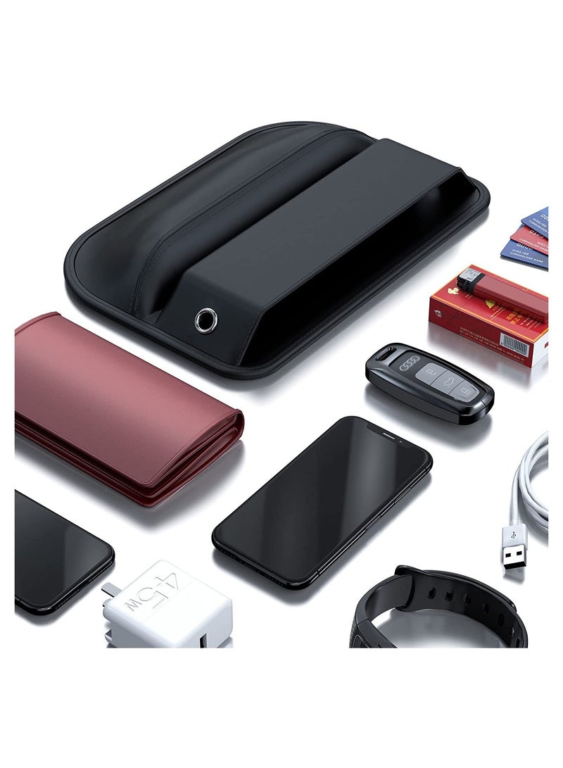 SYOSI Car Seat Gap Storage, Leather Car Accessories for Front Seat Premium Car Essential Storages, Adjustable Console Car Organizers Between Seats for Phones, Glasses, Keys, Cards - Image 2