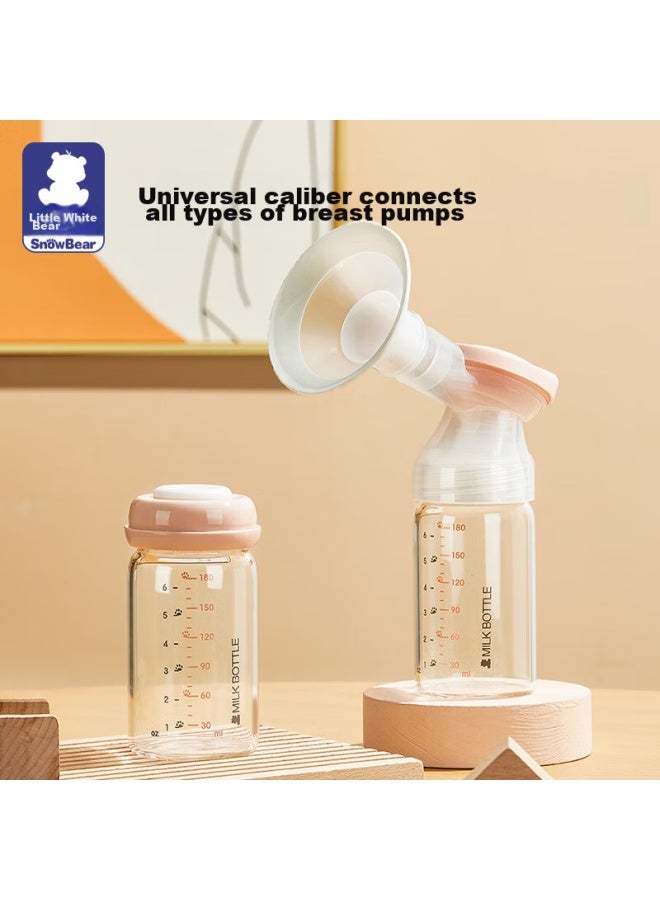 Snow Bear Snowbear Glass Milk Storage Bottle, Newborn Baby Bottle, Breast Milk Preservation Bottle, 180ml, 8653 - Image 2