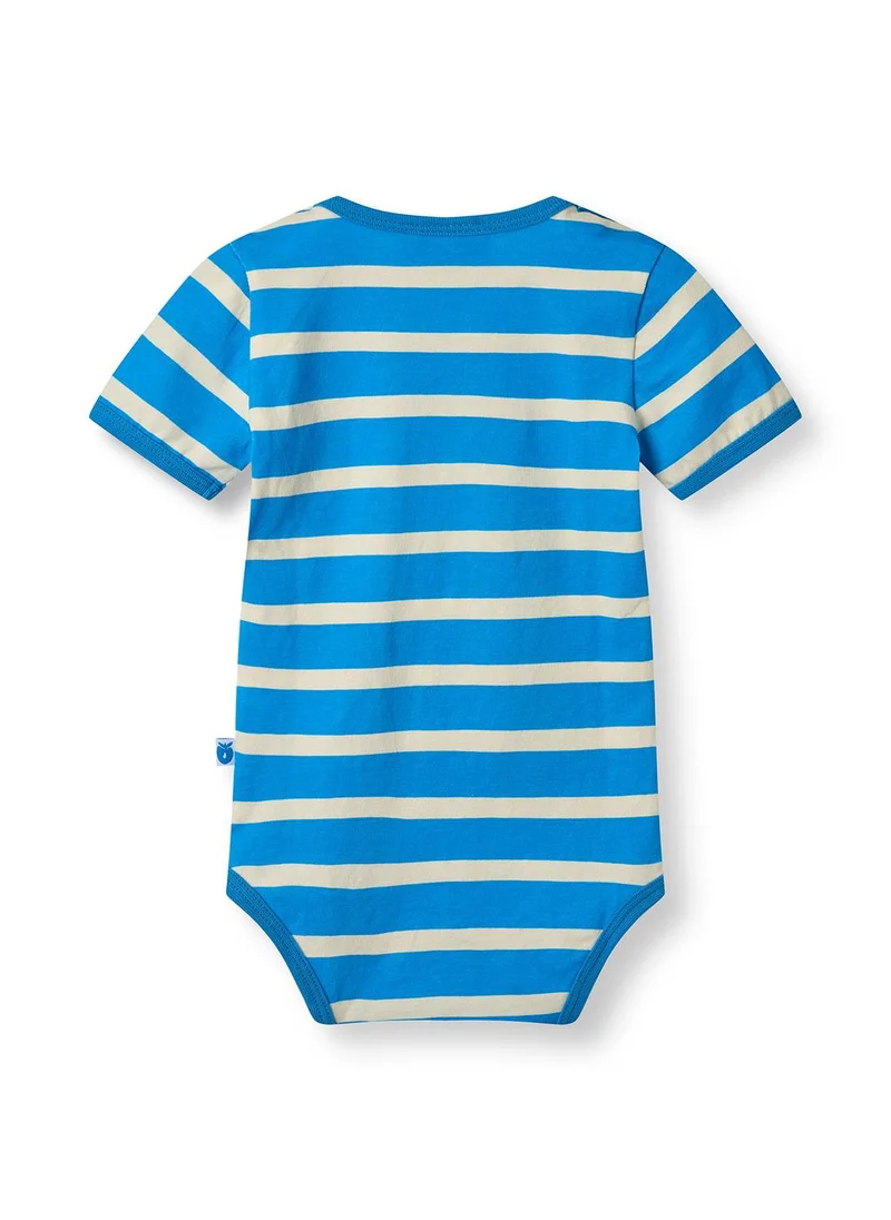 Småfolk Short-sleeved baby body with sea turtle