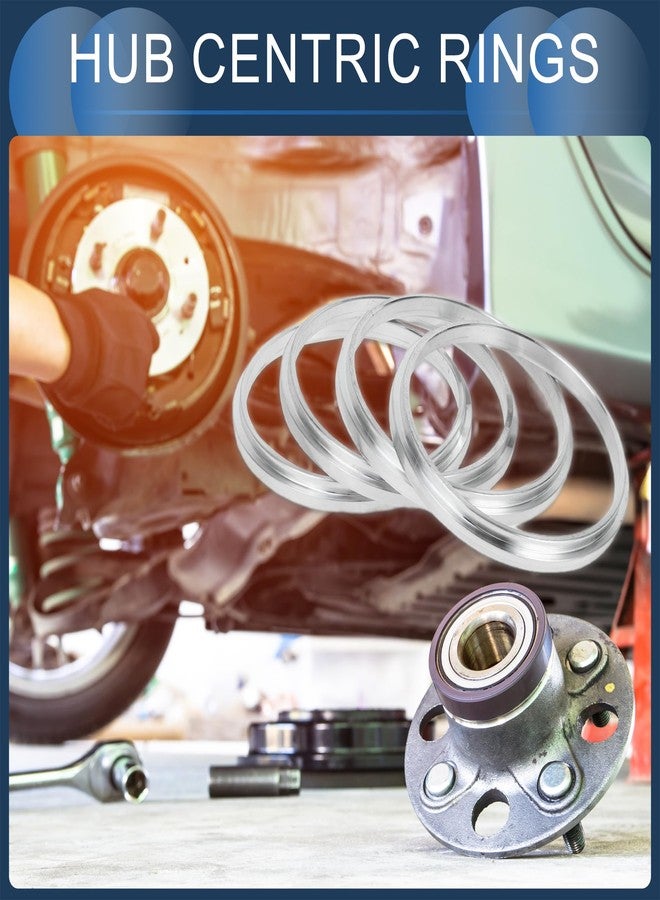 INFINAUTO حلقات توسيط محور العجلة من إنفينوتو، مصنوعة من سبائك الألومنيوم، بقطر داخلي من 72.6 مم إلى قطر خارجي من 82 مم، 4 قطع - Image 2