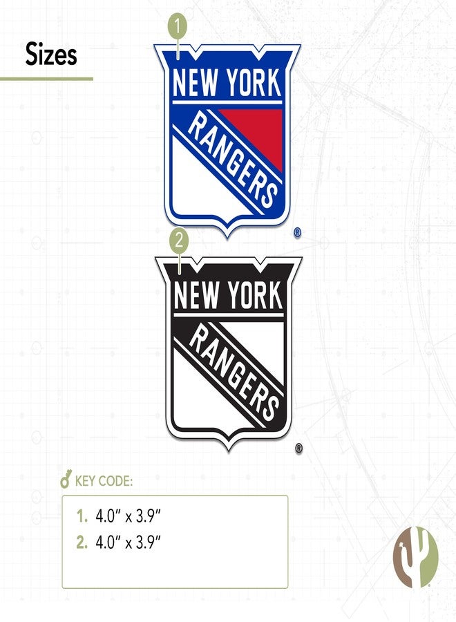 Desert Cactus New York Rangers NY Team NHL National Hockey League Sticker Vinyl Decal Laptop Water Bottle Car Scrapbook (4 inch Sticker) - Image 2
