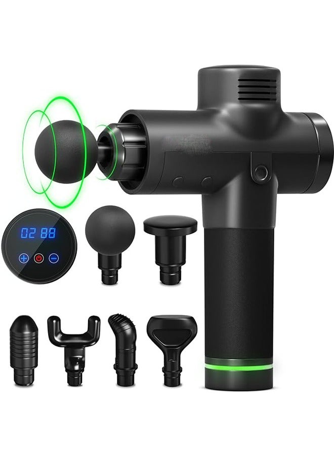 general Muscle Massage Gun – Handheld Deep Tissue Massager with 30 Variable Speeds and 6 Interchangeable Heads – Cordless Electric Chiropractic Tool for Back Pain Relief, Soreness and Relaxation - Image 1