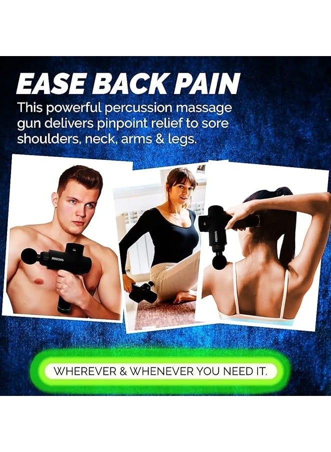 general Muscle Massage Gun – Handheld Deep Tissue Massager with 30 Variable Speeds and 6 Interchangeable Heads – Cordless Electric Chiropractic Tool for Back Pain Relief, Soreness and Relaxation - Image 5