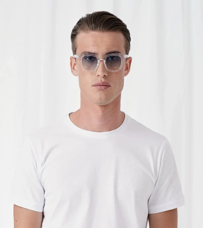 Explicit Poets Explicit Poets Unisex WILLIAM CLEAR Clear - Gradient Blue Stylish Sunglasses, 1EP14