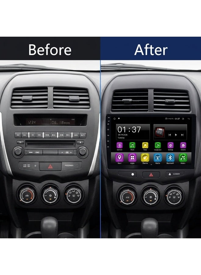 راديو سيارة أندرويد بلوتوث كامل الشاشة للسيارة مع نظام Carplay لسيارة ميتسوبيشي ASX 2013-2018 مشغل وسائط متعدد نظام الملاحة GPS - Image 3