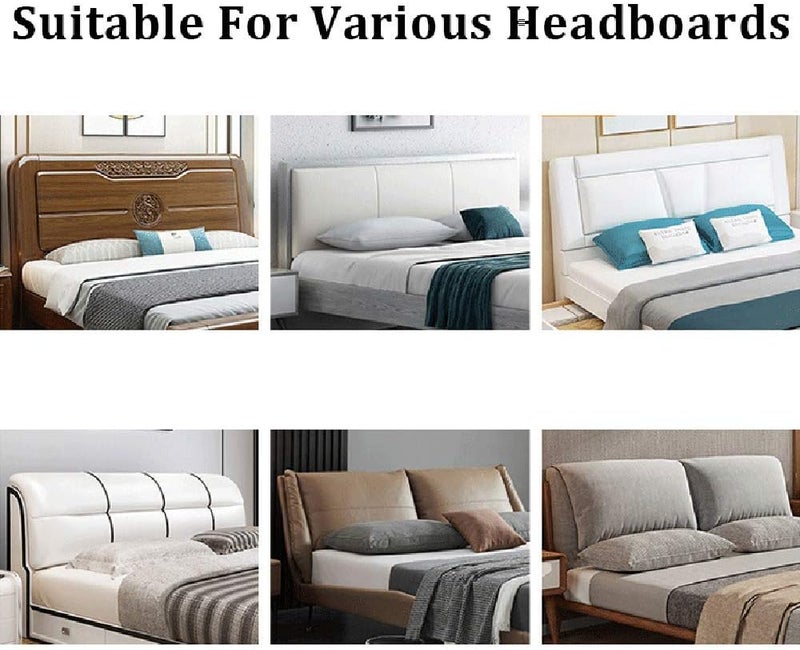 Bed Headboard Slip Soft Comfortable Velvet Twin Full Queen King Size Bed Backrest Protector Stretch Solid Color Dustproof Thicken Bed Head for Bedroom Decor Pink-200CM (Grey1 220CM) - Image 5