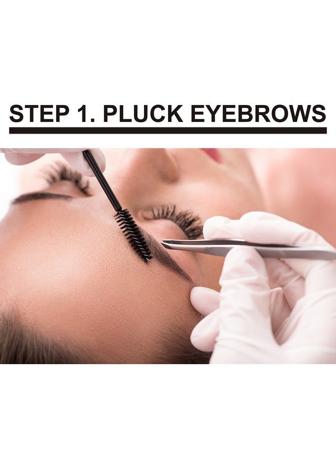 KC Republic Lash Eyebrow Extensions Kit with 2 Trays of Mink False Eyebrows in Black & Dark Brown, Eyebrow Glue Clear & Extension Tweezers, Comes on Mixed Length Trays 5-8 mm (Violet Tweezer) - Image 4