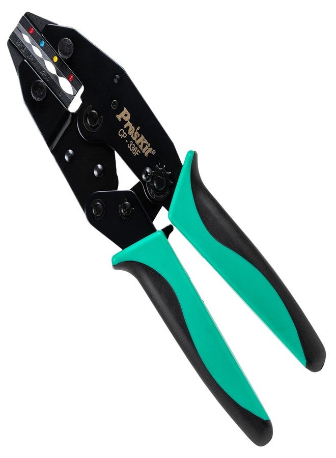 Pro'sKit CP-336FD27 Lunar Crimper with Insulated Terminal Die, 8-22 AWG - Image 1