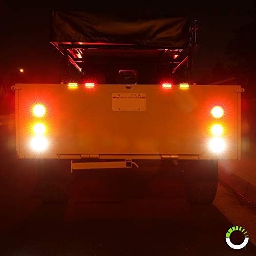 ONLINE LED STORE TRUE MODS 2pc 4" Round Clear White 10 LED Trailer Tail Lights [DOT FMVSS 108] [SAE (2) R] [Grommet & Plug] [IP67 Waterproof] Reverse Back Up Horse Boat Trailer Lights for RV Semi Truck Flatbed Camper - Image 4