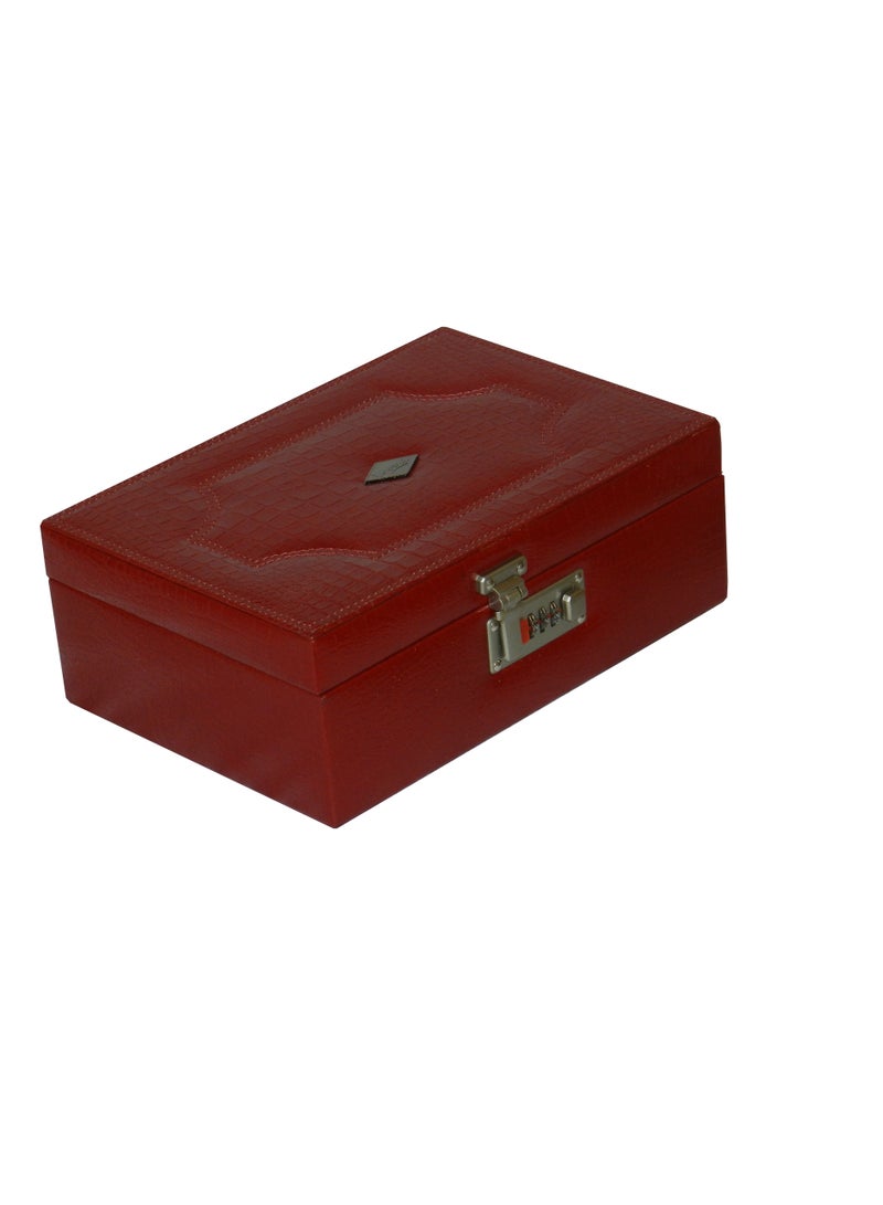 LAVERI LEATHER Laveri Genuine Leather Bracelet Jewelry Box with 2 Removable Rolls - Holder Stores Bracelets, Bangles & Watches Bangle Vanity Box REMOVABLE Vanity Box Removable Vanity Box  - Image 2