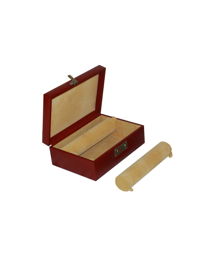 LAVERI LEATHER Laveri Genuine Leather Bracelet Jewelry Box with 2 Removable Rolls - Holder Stores Bracelets, Bangles & Watches Bangle Vanity Box REMOVABLE Vanity Box Removable Vanity Box  - Image 3