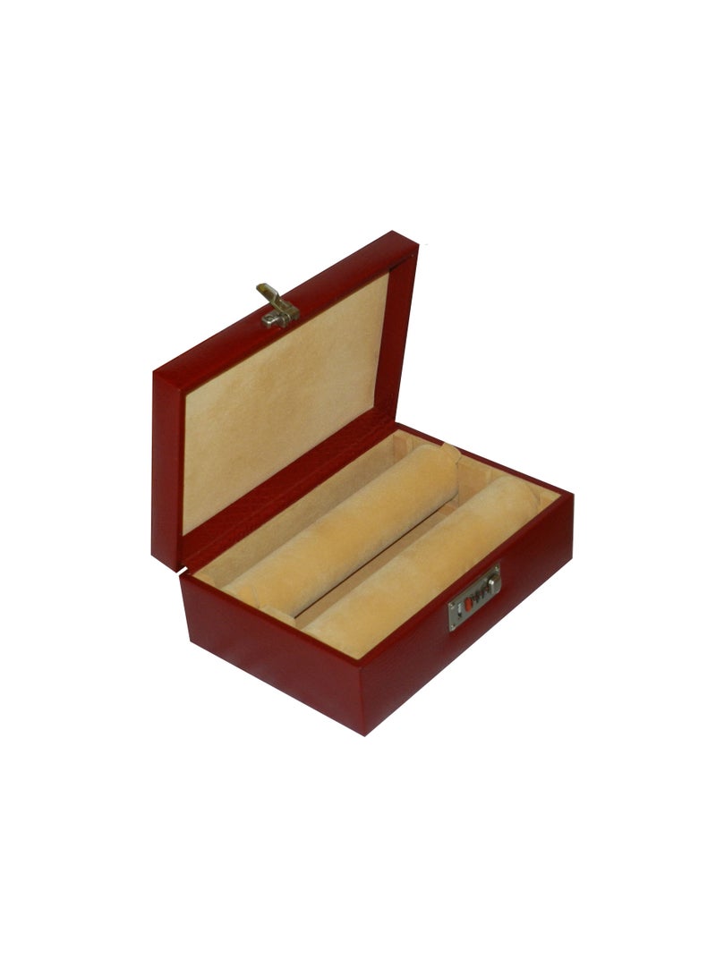 LAVERI LEATHER Laveri Genuine Leather Bracelet Jewelry Box with 2 Removable Rolls - Holder Stores Bracelets, Bangles & Watches Bangle Vanity Box REMOVABLE Vanity Box Removable Vanity Box  - Image 4